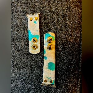 Beaudin 💯 leather and fur Apple Watch band.